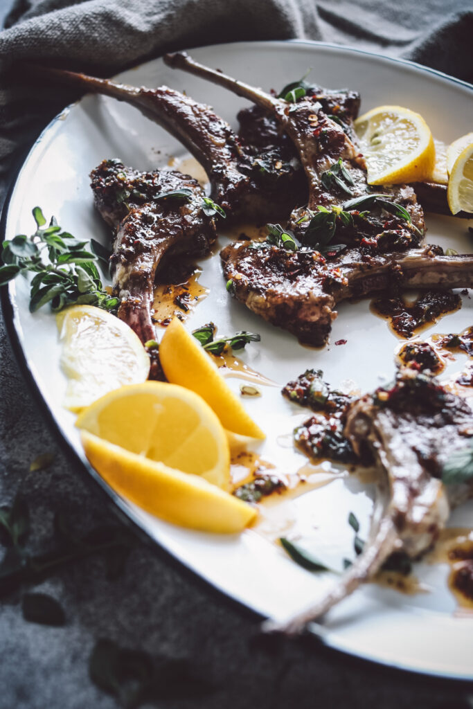 Grilled Lemon Oregano Lamb Chops