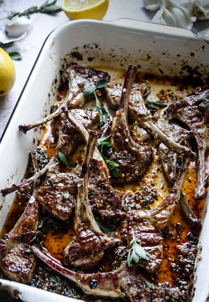 Grilled Lemon Oregano Lamb Chops