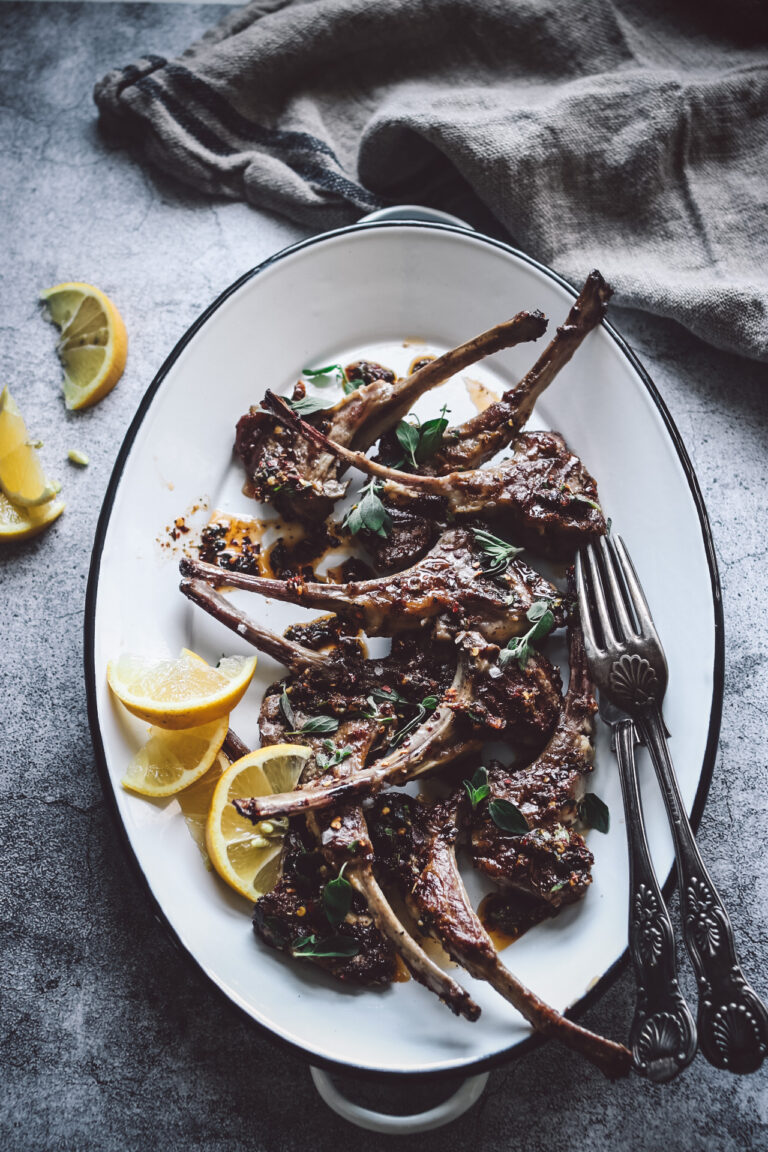 Grilled Lemon Oregano Lamb Chops