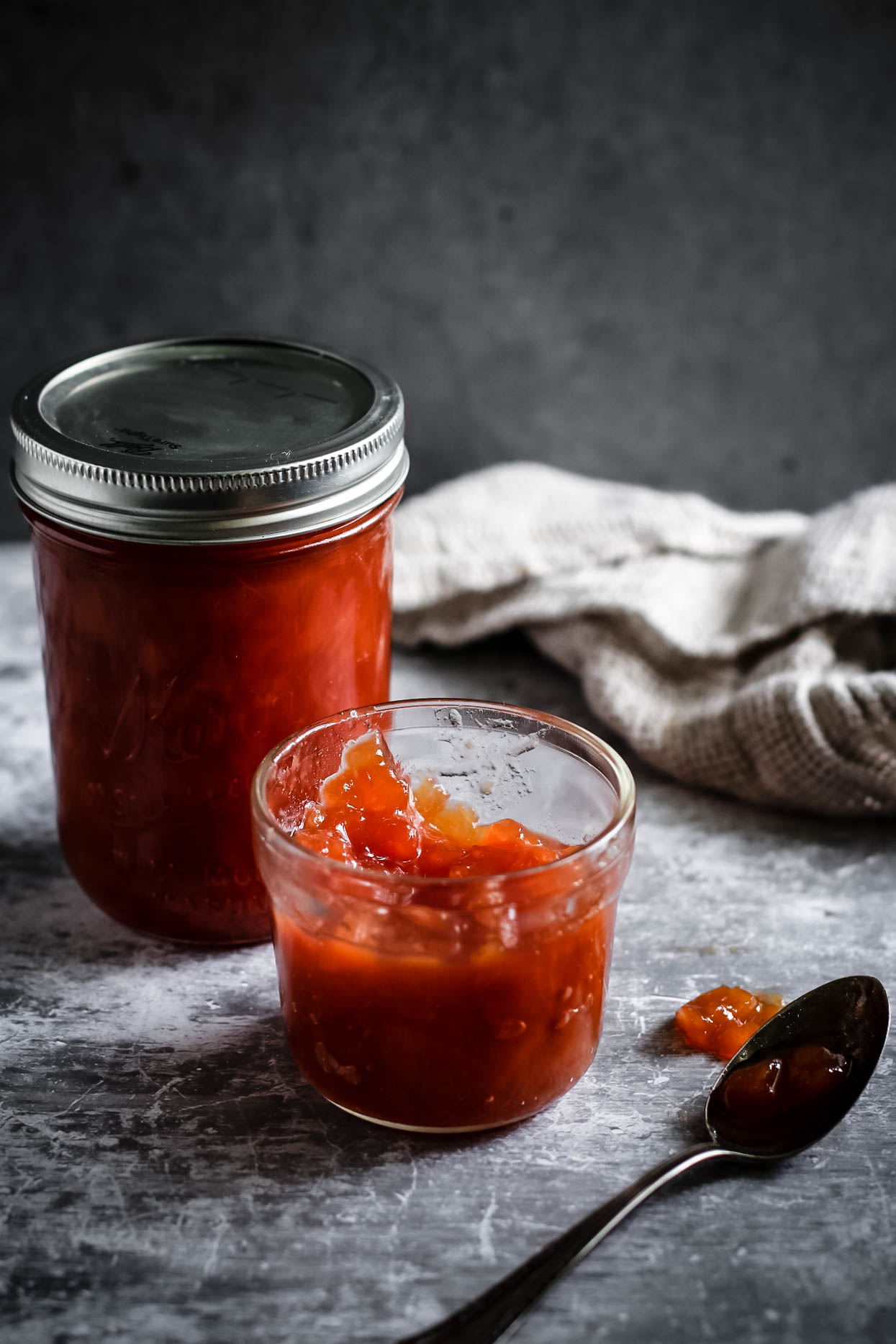 Bourbon peach jam