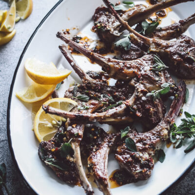 Grilled Lemon Oregano Lamb Chops