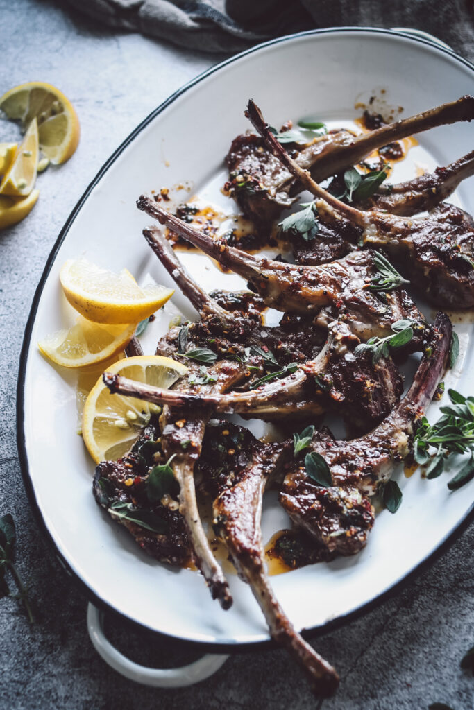 Grilled Lemon Oregano Lamb Chops