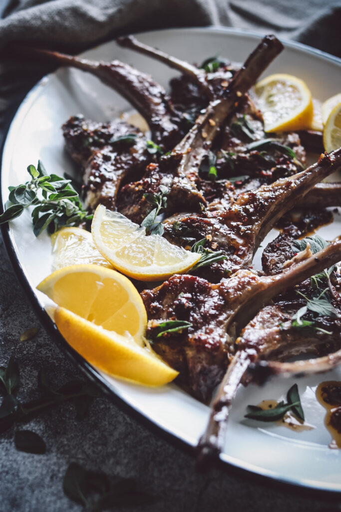 Grilled Lemon Oregano Lamb Chops