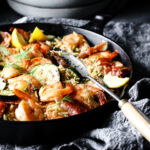 ONE PAN LEMON SHRIMP & ZUCCHINI ORZO