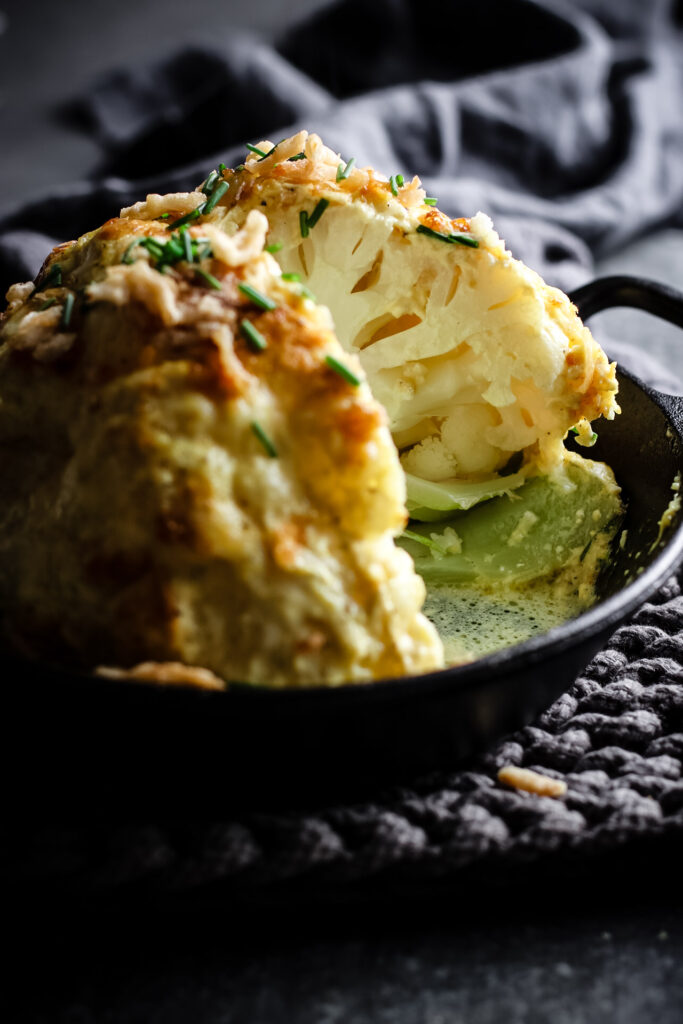 CHEESY MUSTARD ROAST CAULIFLOWER