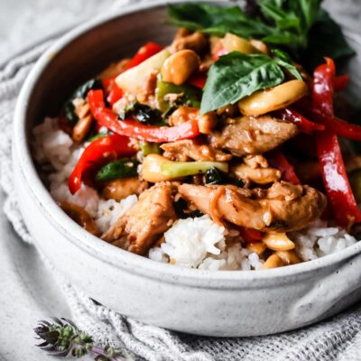 THAI BASIL CASHEW CHICKEN STIR-FRY