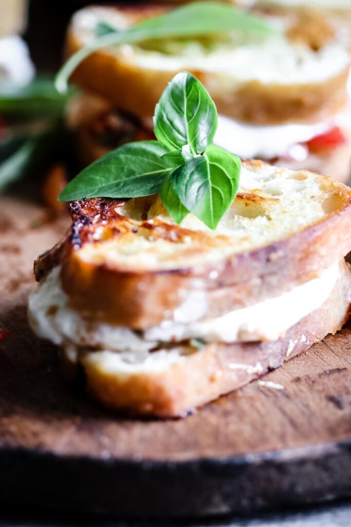 BRUSCHETTA GRILLED CHEESE SANDWICHES