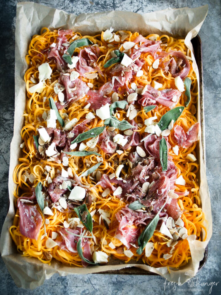 PROSCIUTTO ALMOND SQUASHNOODLES