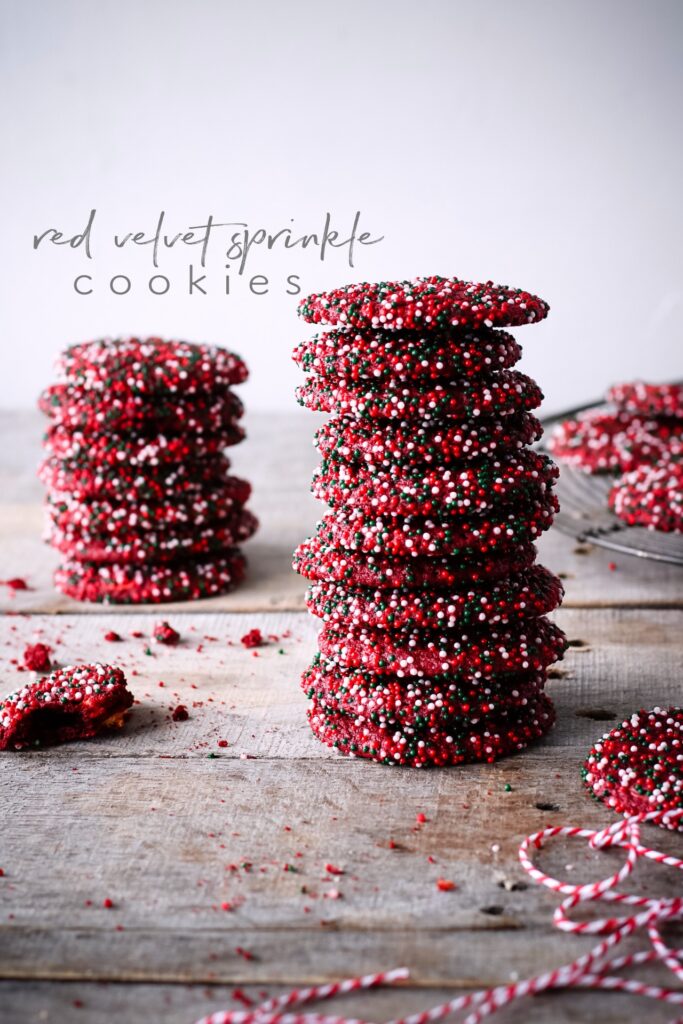 RED VELVET SPRINKLE COOKIES