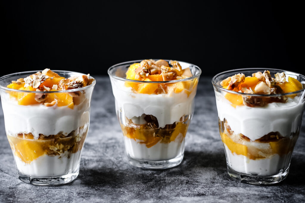 MANGO, COCONUT BREAKFAST PARFAITS