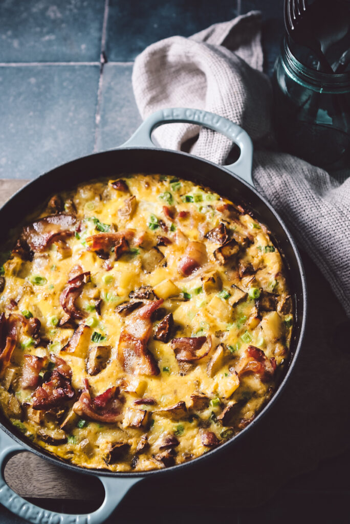 BACON, POTATO & CHEDDAR FRITTATA