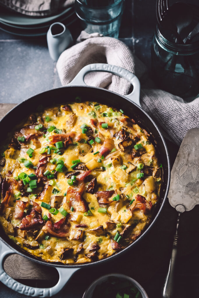 BACON, POTATO & CHEDDAR FRITTATA