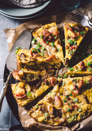 BACON, POTATO & CHEDDAR FRITTATA