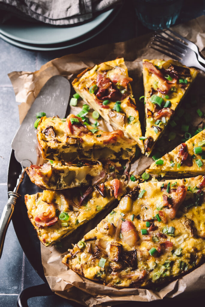 BACON, POTATO & CHEDDAR FRITTATA