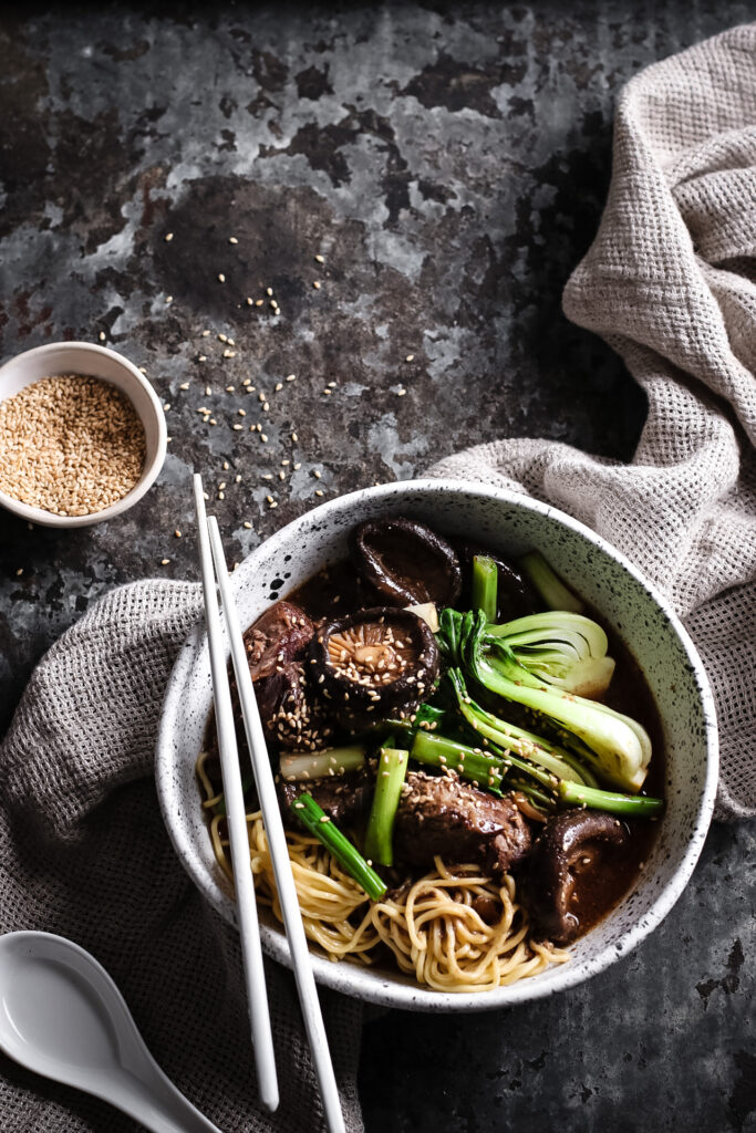 SLOW COOKER MISO BEEF & NOODLES