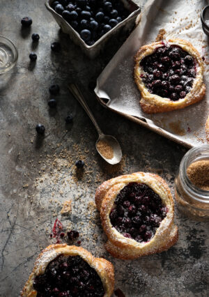 quick & easy blueberry pastries