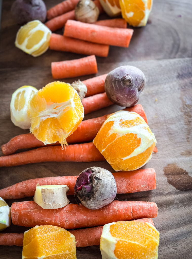 carrot, beet, orange & ginger juice