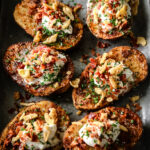 loaded air fryer potatoes