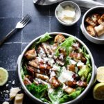 homemade chicken caesar salad