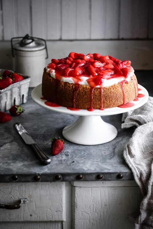 strawberry vanilla cheesecake