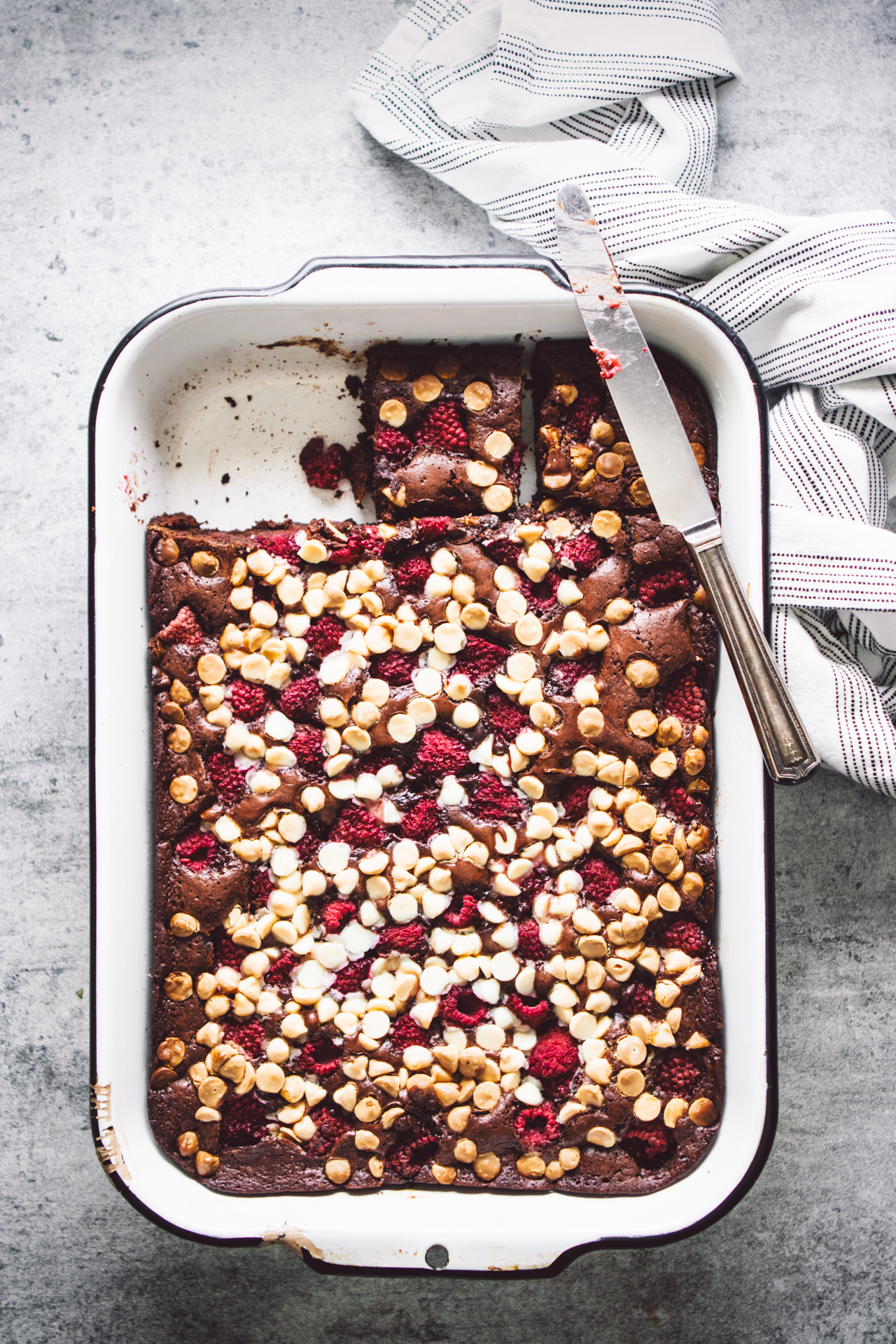raspberry white chocolate brownies