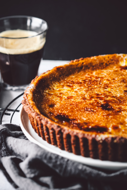 pumpkin ginger brûlée tart