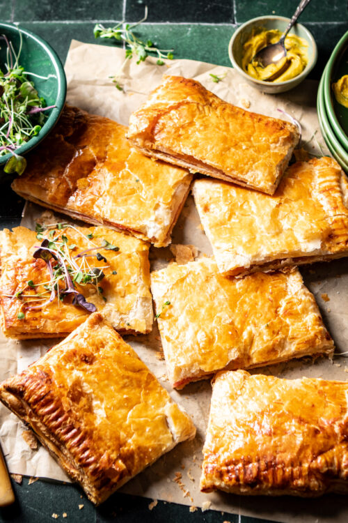 HAM AND CHEESE SLAB PIE
