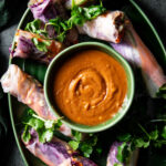 chicken and peanut fresh rice rolls