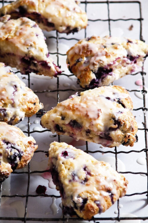 blueberry lemon-glazed scones