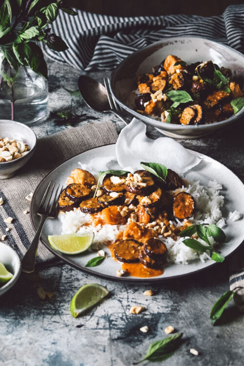 Thai chicken and eggplant panang curry