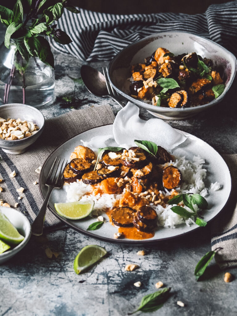 Thai chicken and eggplant panang curry