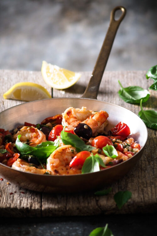 Speedy one-pan tomato shrimp