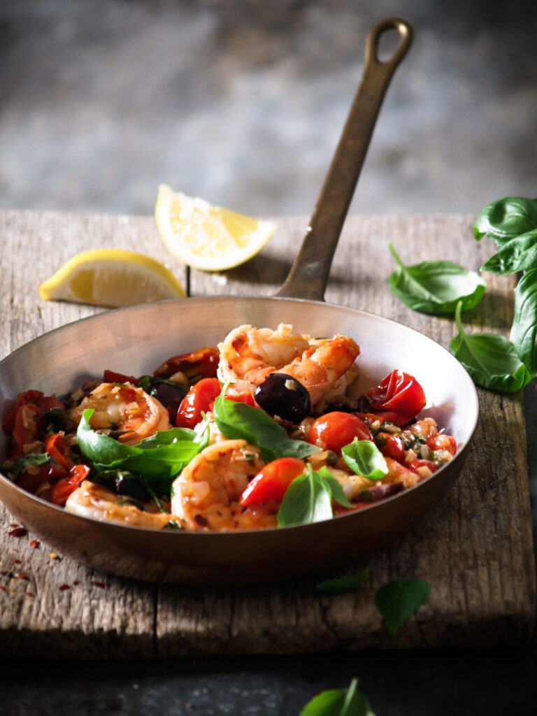 Speedy one-pan tomato shrimp